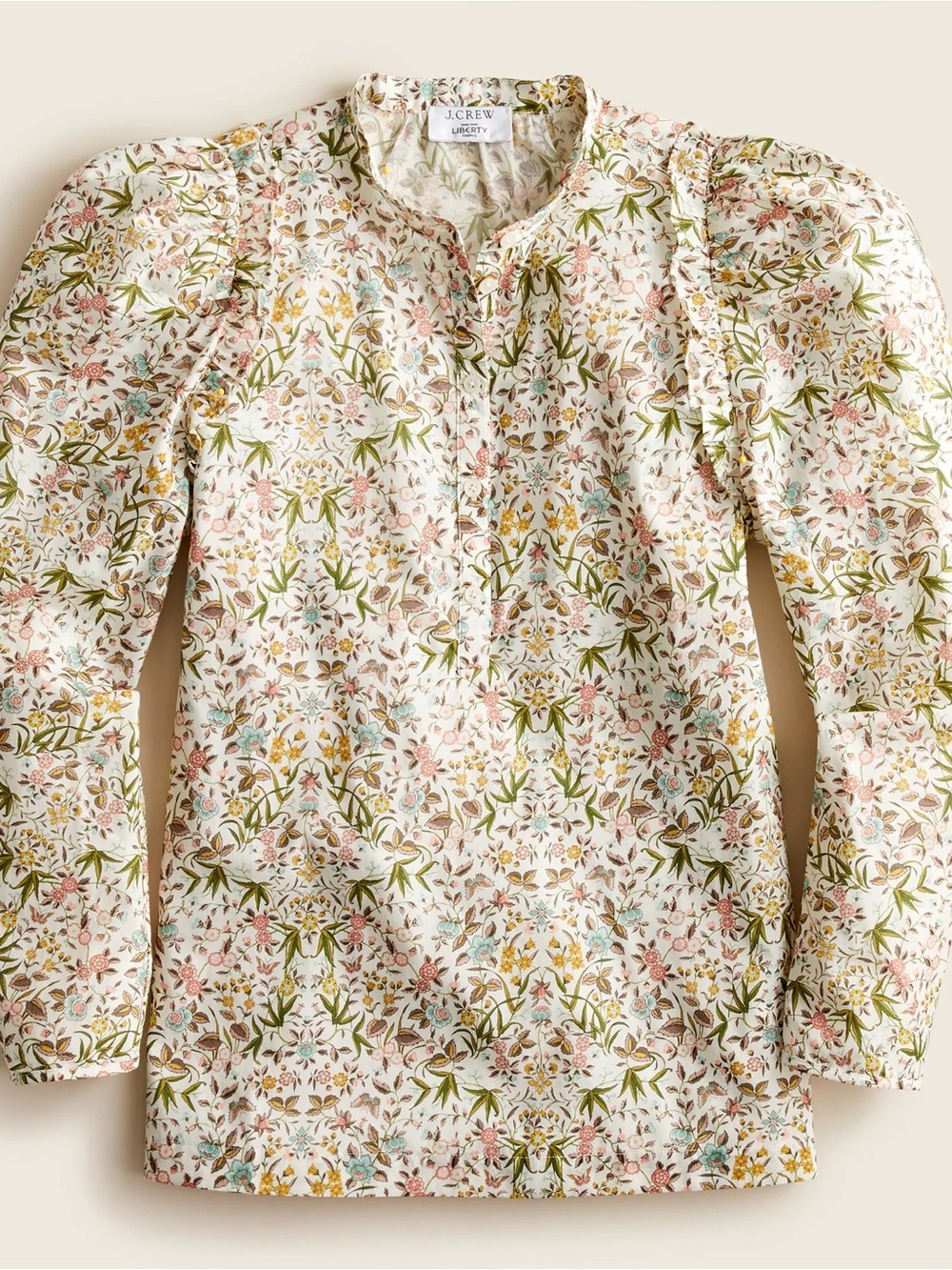 J. Crew x Liberty Tapestry Floral Puff Sleeve Top